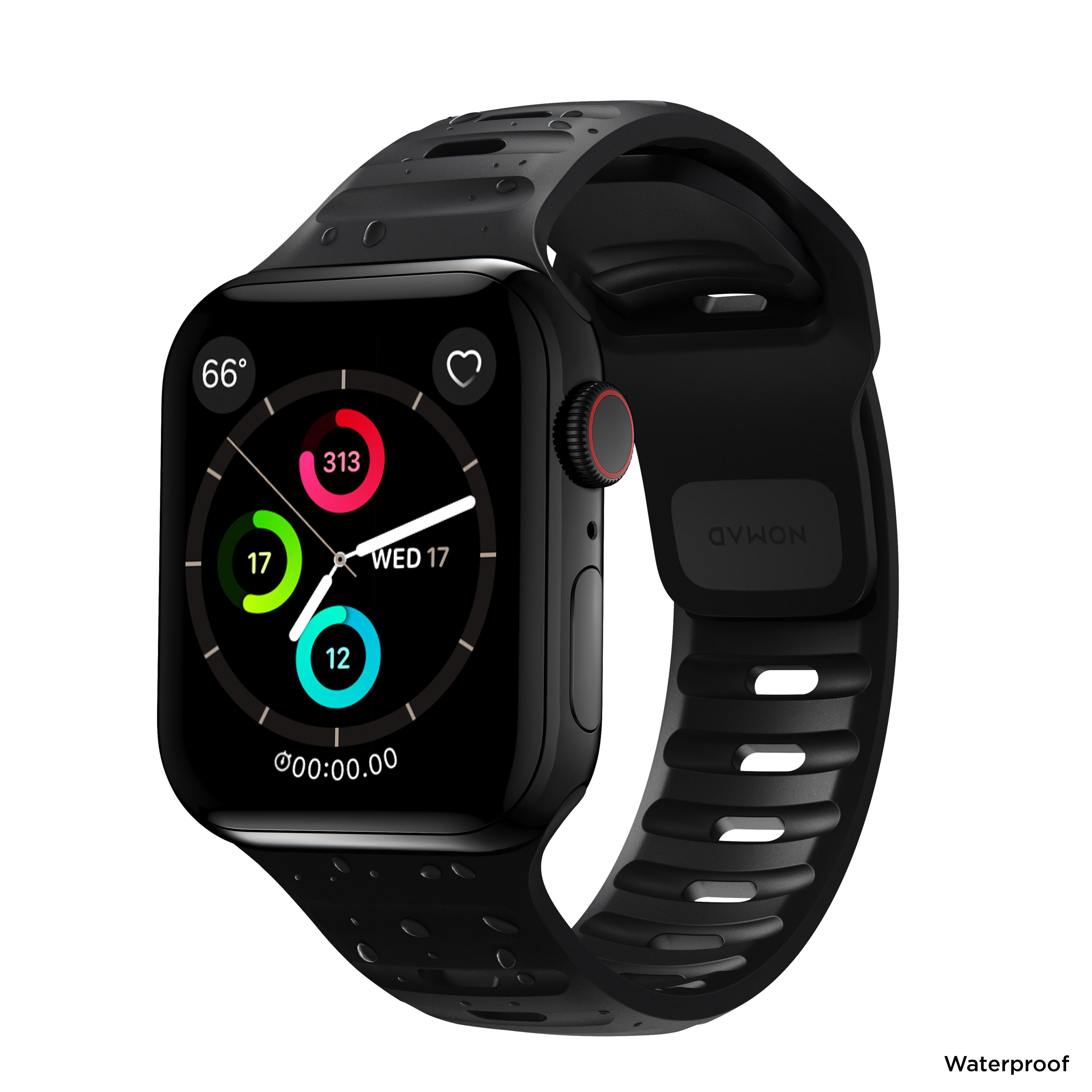 Řemínek pro Apple Watch 42mm / 44mm / 45mm / 49mm - Nomad, Sport Strap Black