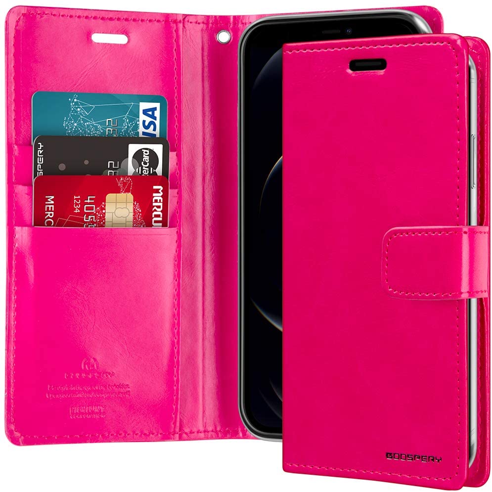 Knížkové pouzdro na iPhone 12 Pro MAX - Mercury, Bluemoon Diary HotPink
