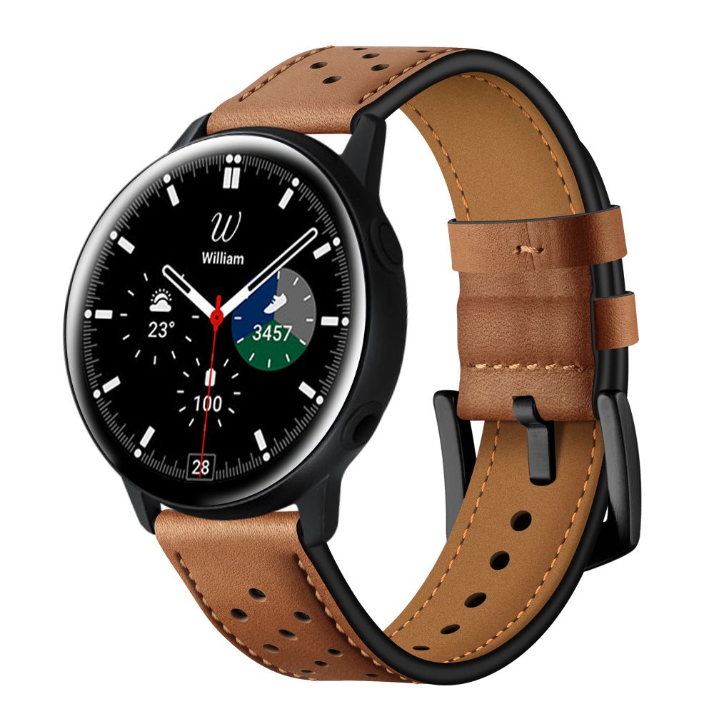 Řemínek pro Samsung Galaxy Watch 40mm / 42mm / 44mm / 46mm - Tech-Protect, Leather Brown