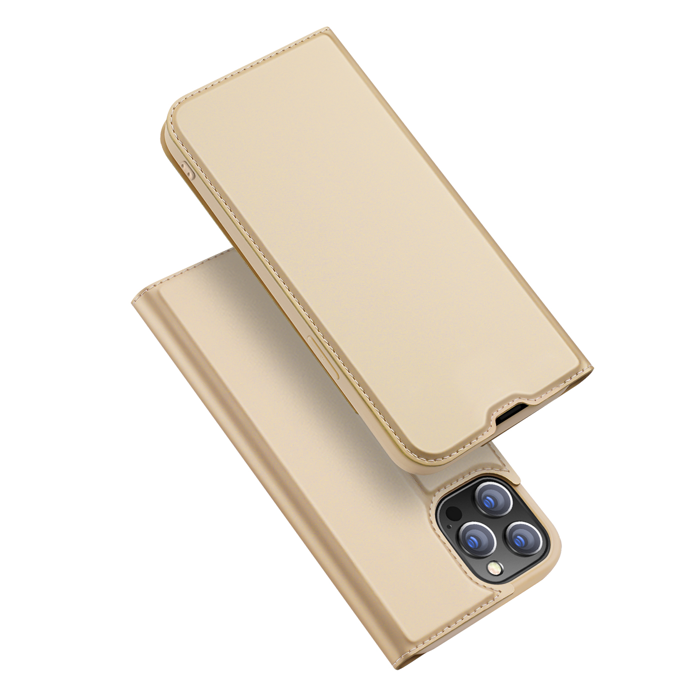 Knížkové pouzdro pro iPhone 13 Pro MAX - DuxDucis, SkinPro Gold