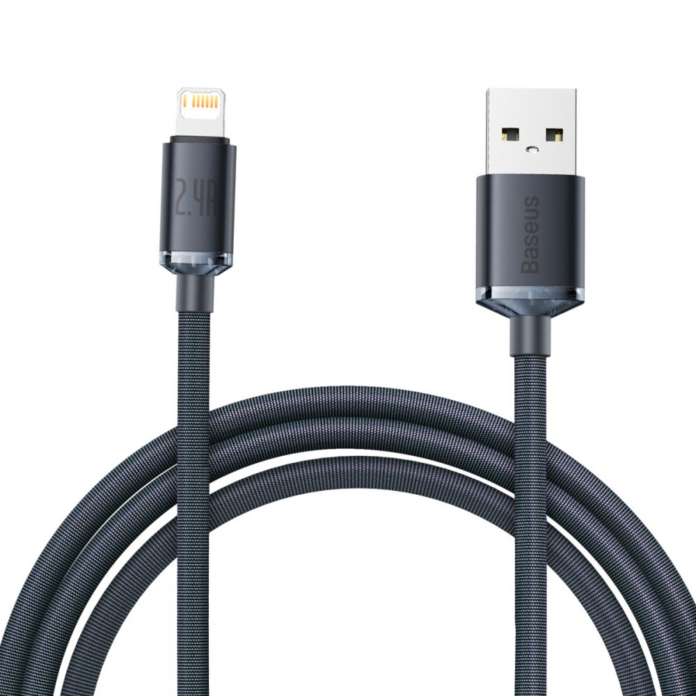 Kabel USB-A/Lightning - Baseus, Crystal Shine 200cm Black