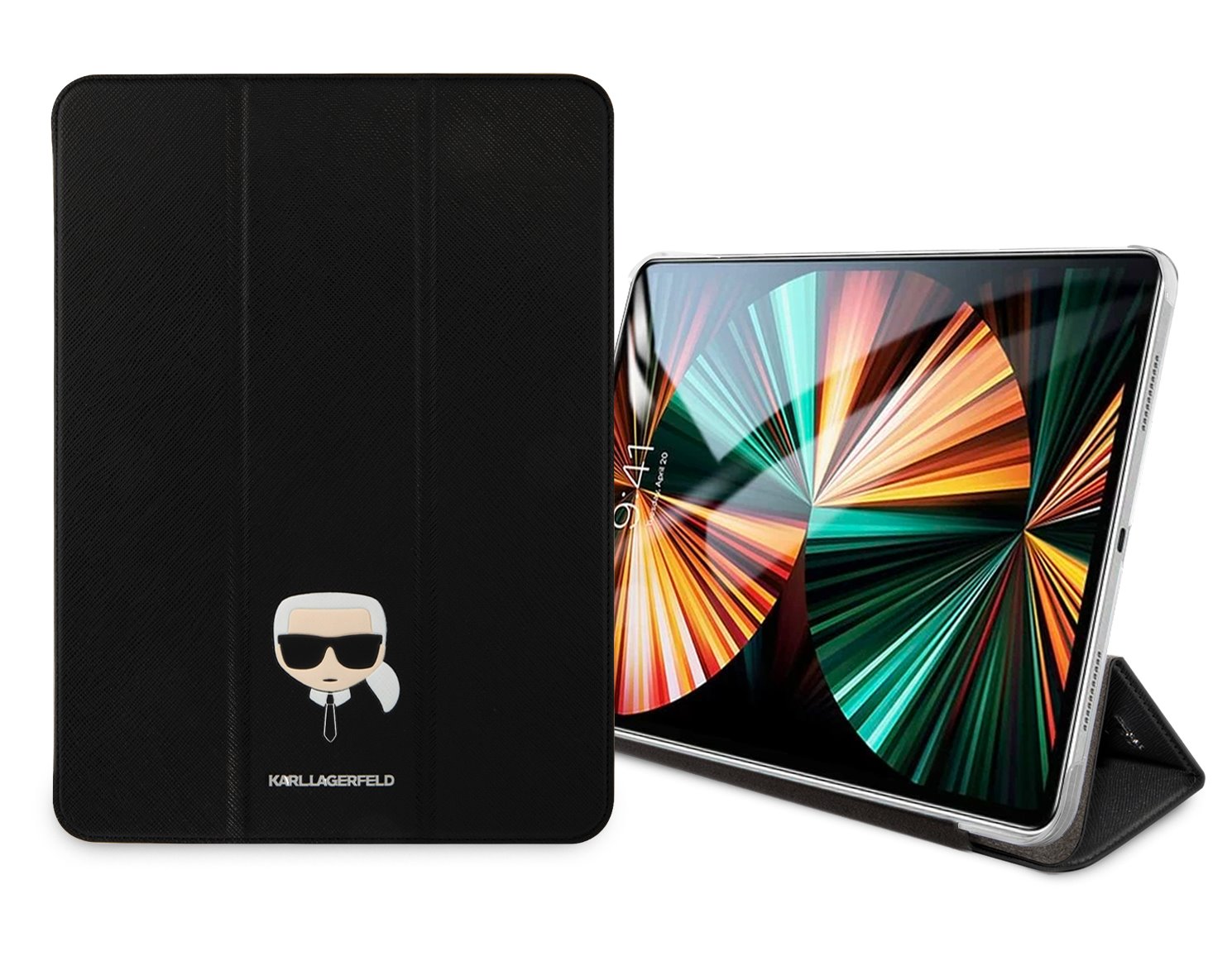 Pouzdro pro iPad Pro 12.9 (2022/2021/2020) - Karl Lagerfeld, Karl Head Black