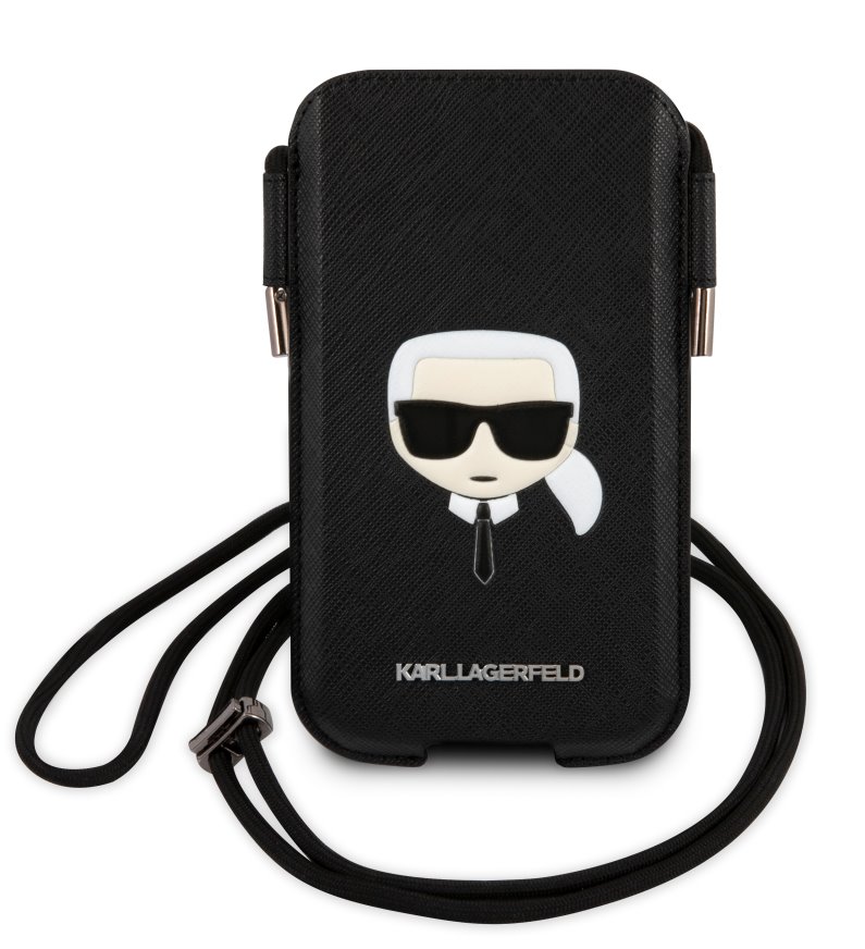 Univerzální kapsa na mobil se šňůrkou - Karl Lagerfeld, Karl Head S/M Black