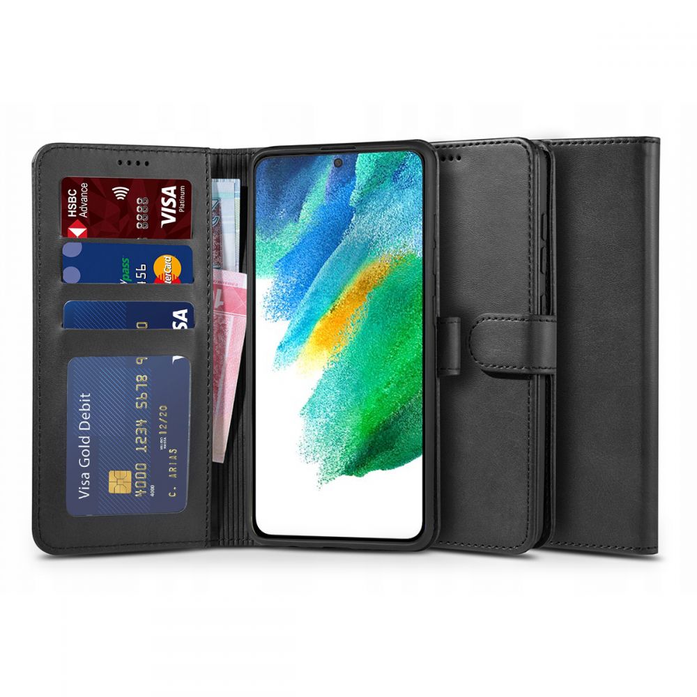 Ochranné pouzdro pro Samsung GALAXY S21 FE - Tech-Protect, Wallet 2 Black