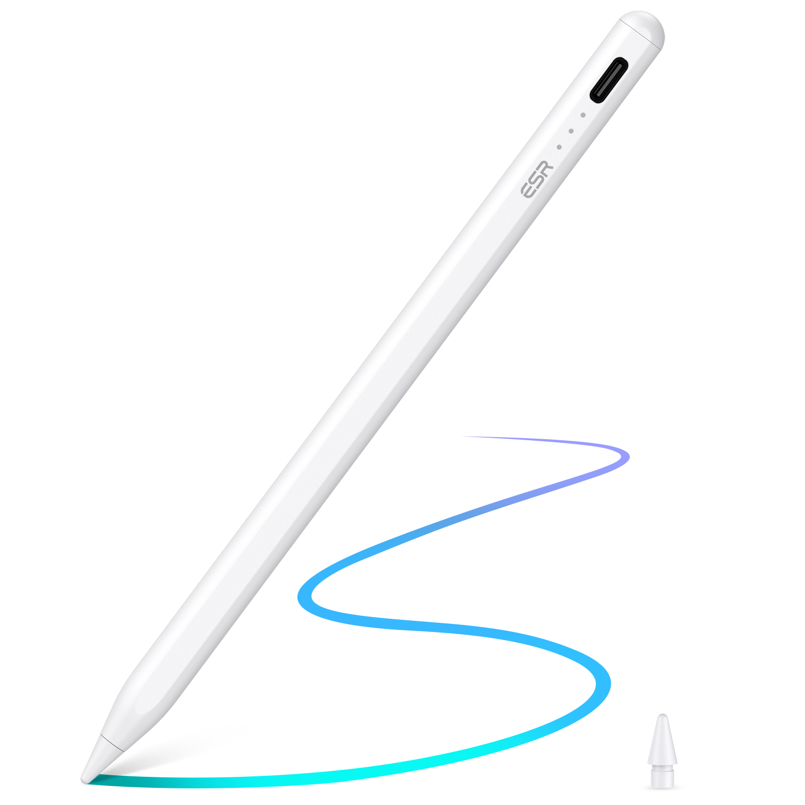 Dotykové pero / stylus pro iPad - ESR, Magnetic Pencil White
