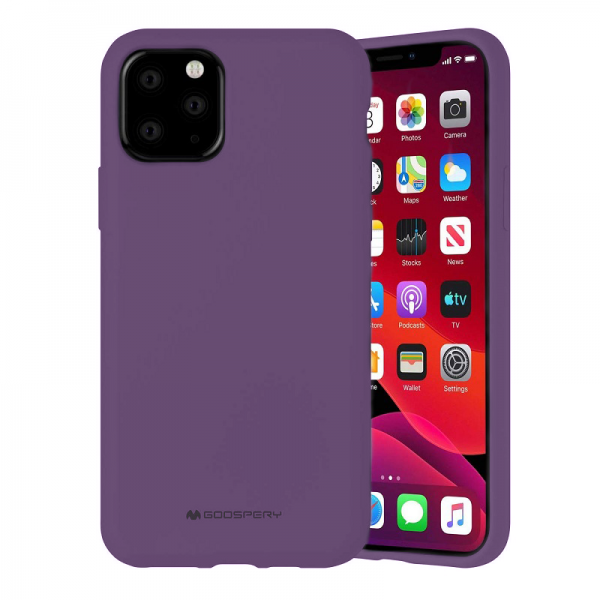 Ochranný kryt pro iPhone 12 / 12 Pro - Mercury, Silicone Purple