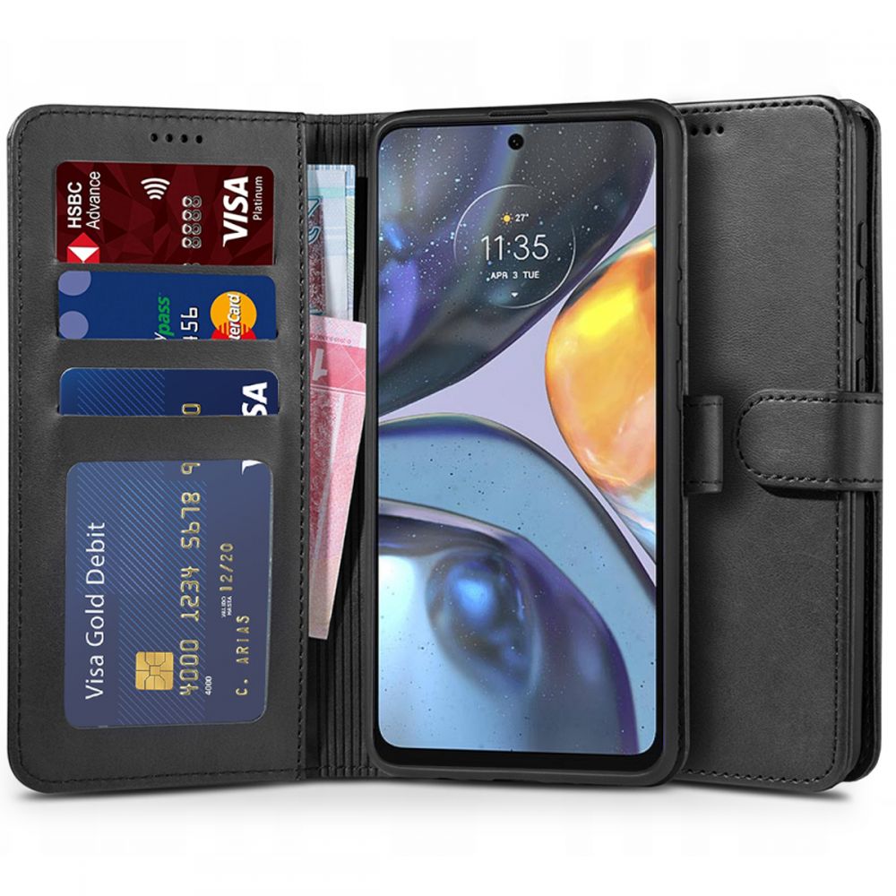 Ochranné pouzdro pro Motorola Moto G22 / E32 / E32S - Tech-Protect, Wallet 2 Black