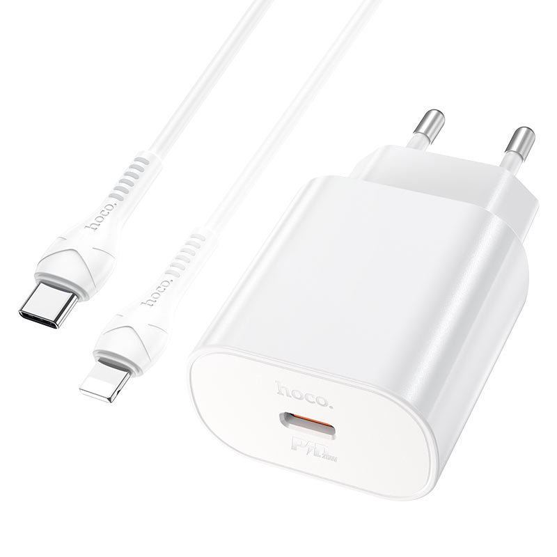 Rychlá nabíječka do sítě pro iPhone a iPad - Hoco, N22 Jetta PD25W + Lightning kabel