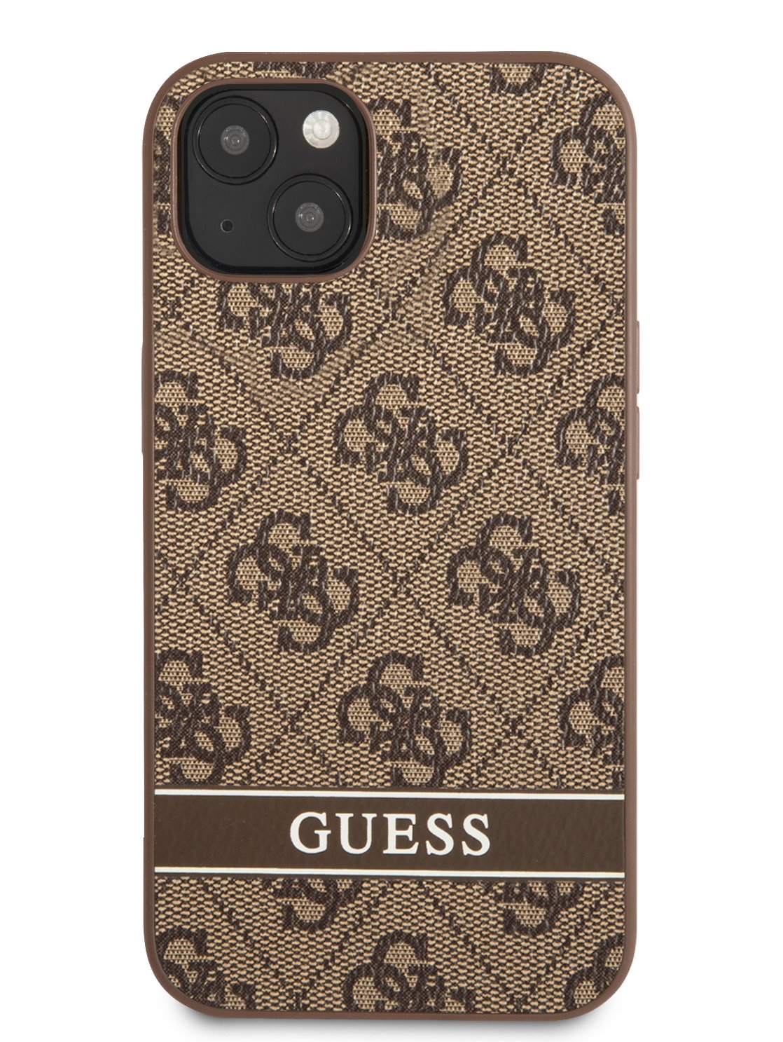 Ochranný kryt pro iPhone 13 - Guess, 4G Stripe Back Brown