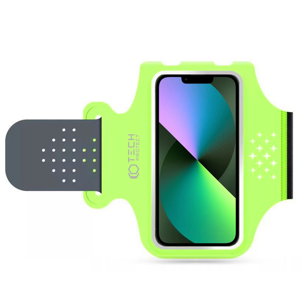 Sportovní pouzdro na mobil - Tech-Protect, M1 Universal Sport Armband Lime