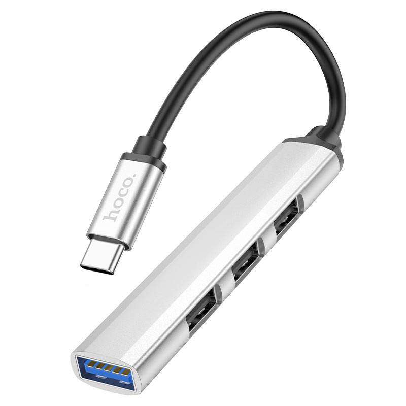 Redukce USB-C to USB-A - Hoco, HB26 Silver