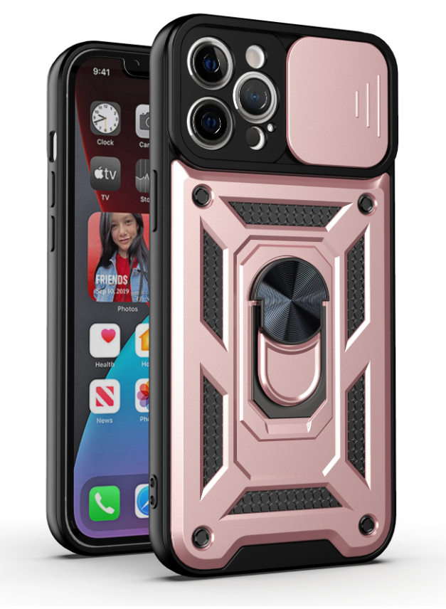 Ochranný kryt pro iPhone 13 - Mercury, Camera Slide Rose