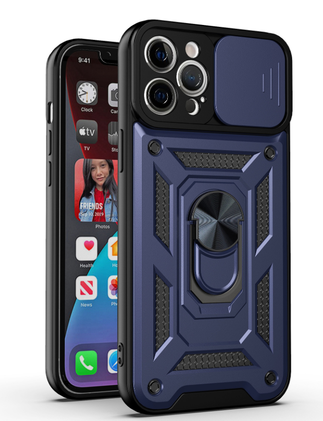 Ochranný kryt pro iPhone 12 - Mercury, Camera Slide Navy