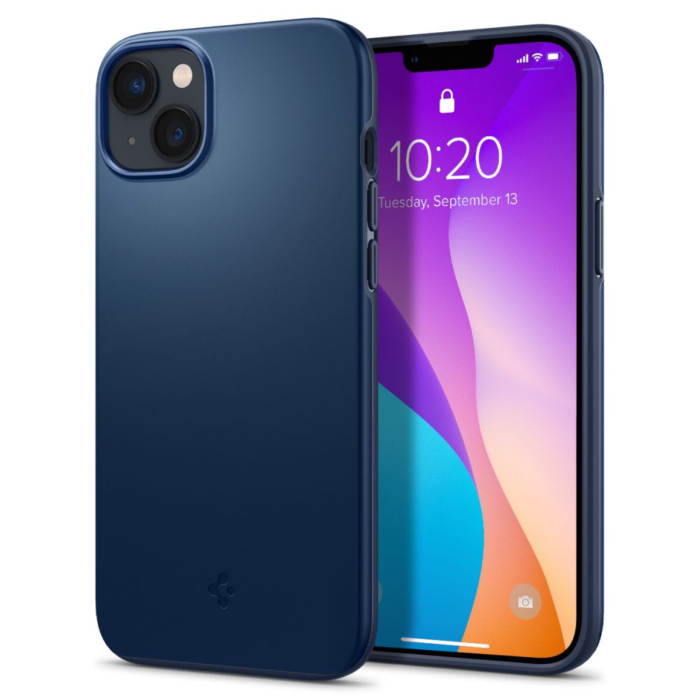 Ochranný kryt pro iPhone 14 - Spigen, Thin Fit Navy Blue