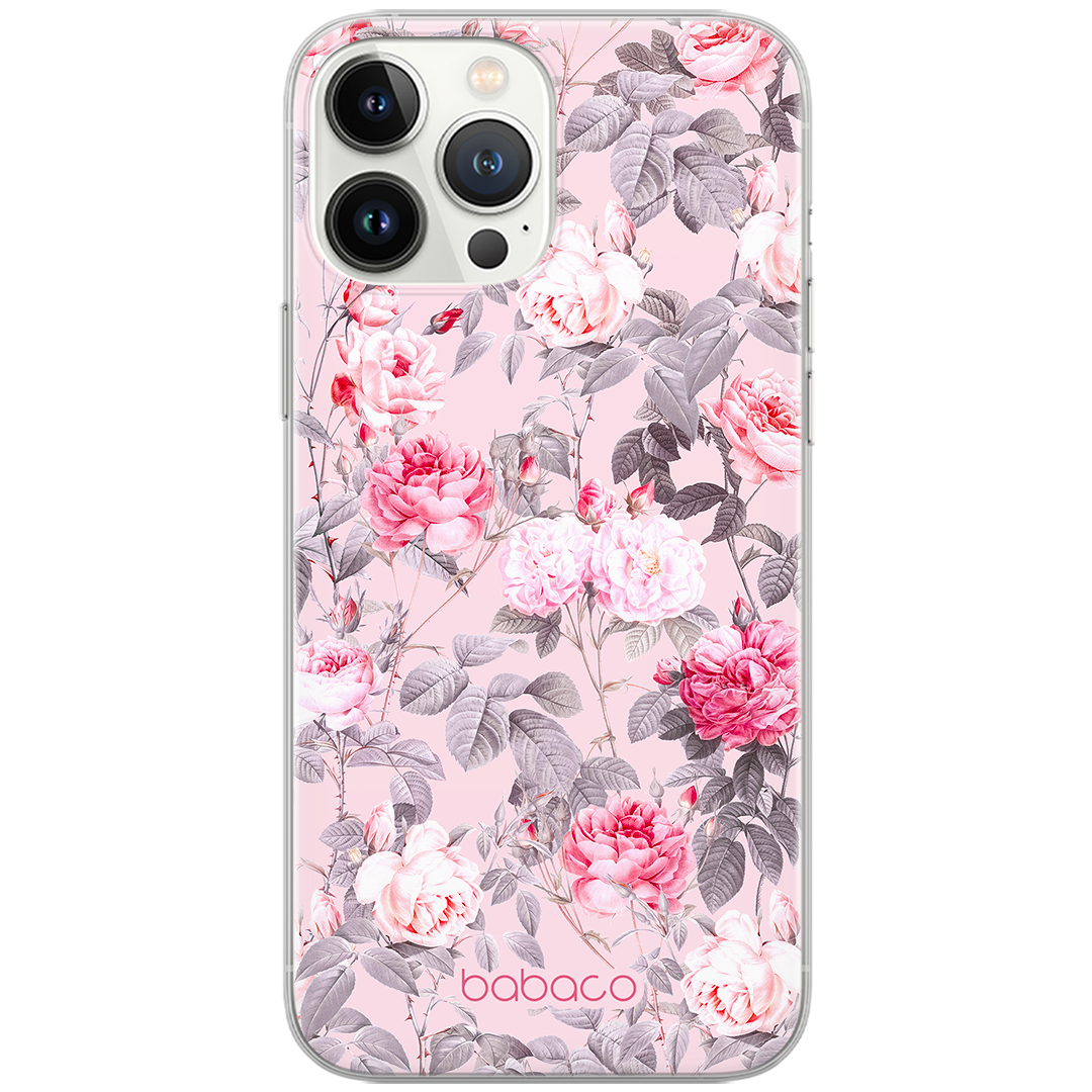 Ochranný kryt pro iPhone 12 / 12 Pro - Babaco, Flowers 054 Pink
