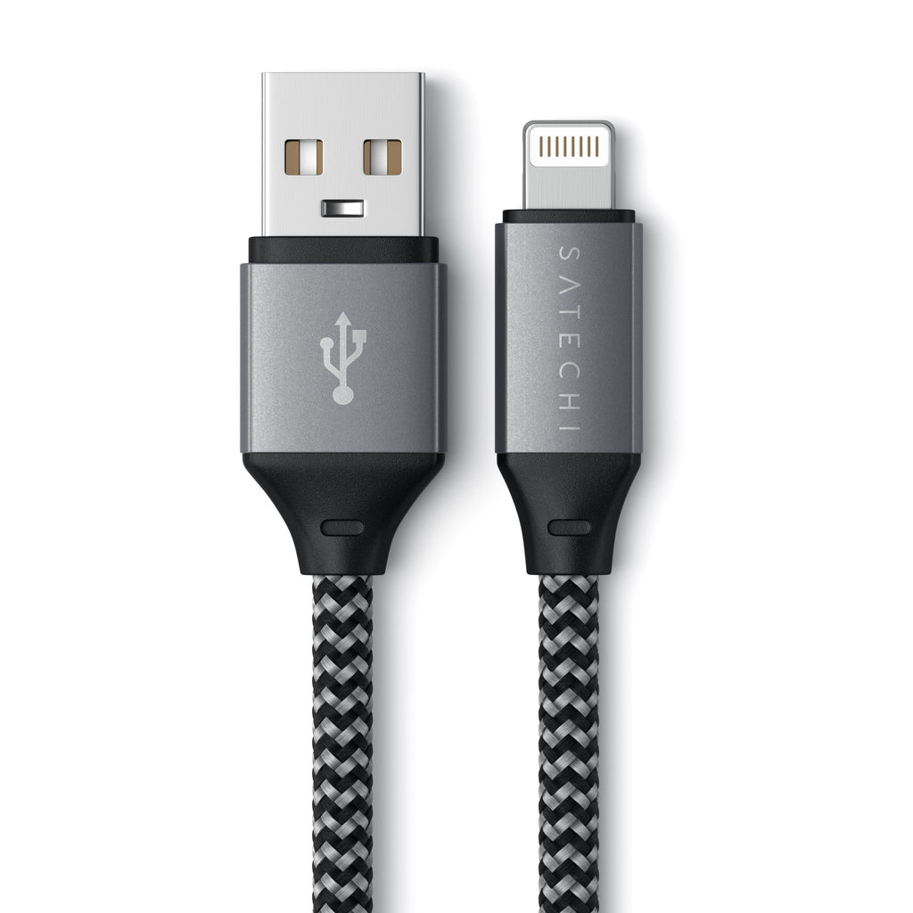 Certifikovaný kabel USB-A/Lightning - Satechi, Short 25cm Gray