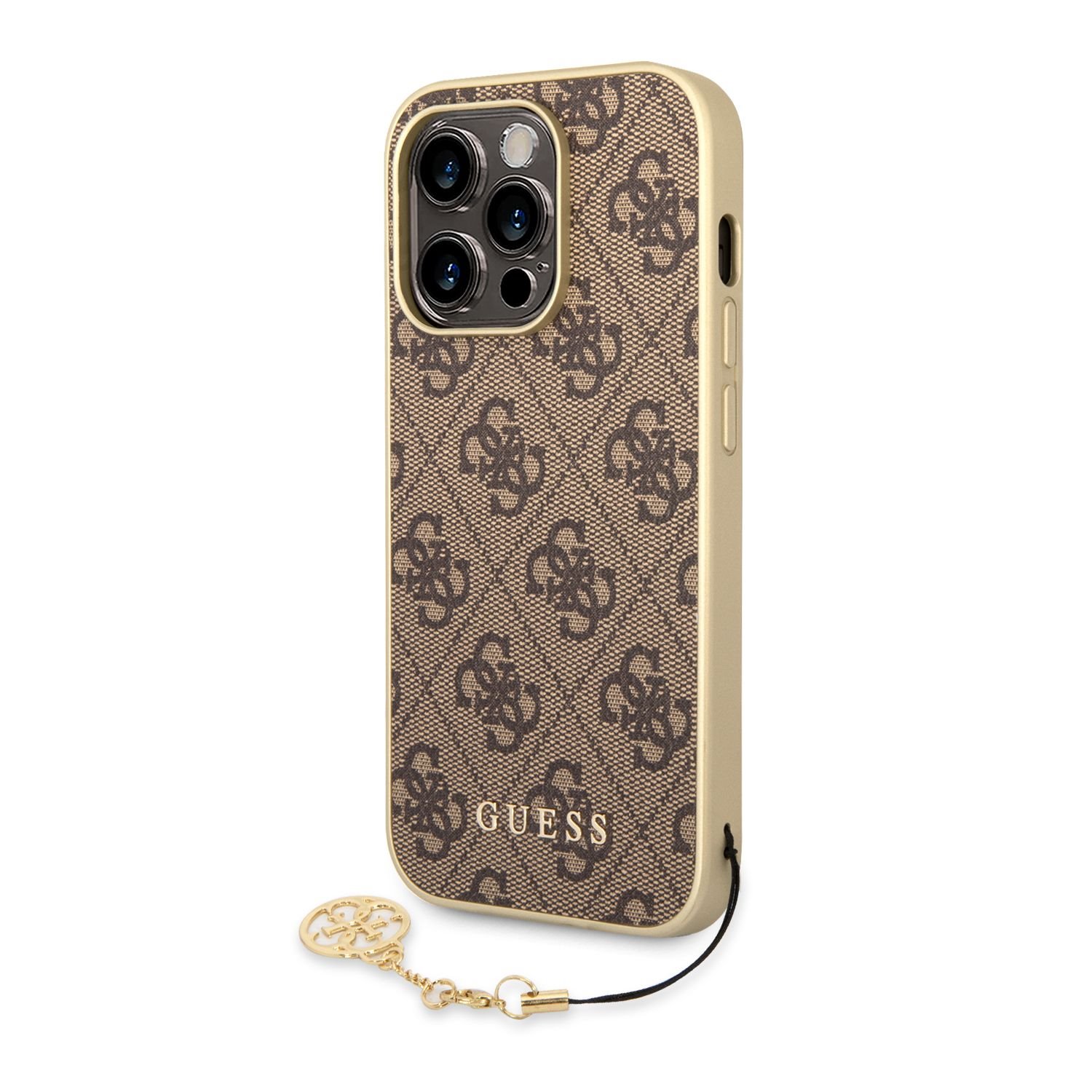 Ochranný kryt pro iPhone 14 Pro MAX - Guess, 4G Charms Brown