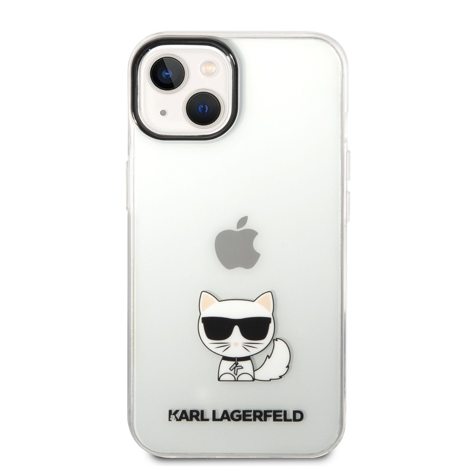 Ochranný kryt pro iPhone 14 PLUS - Karl Lagerfeld, Choupette Logo Transparent