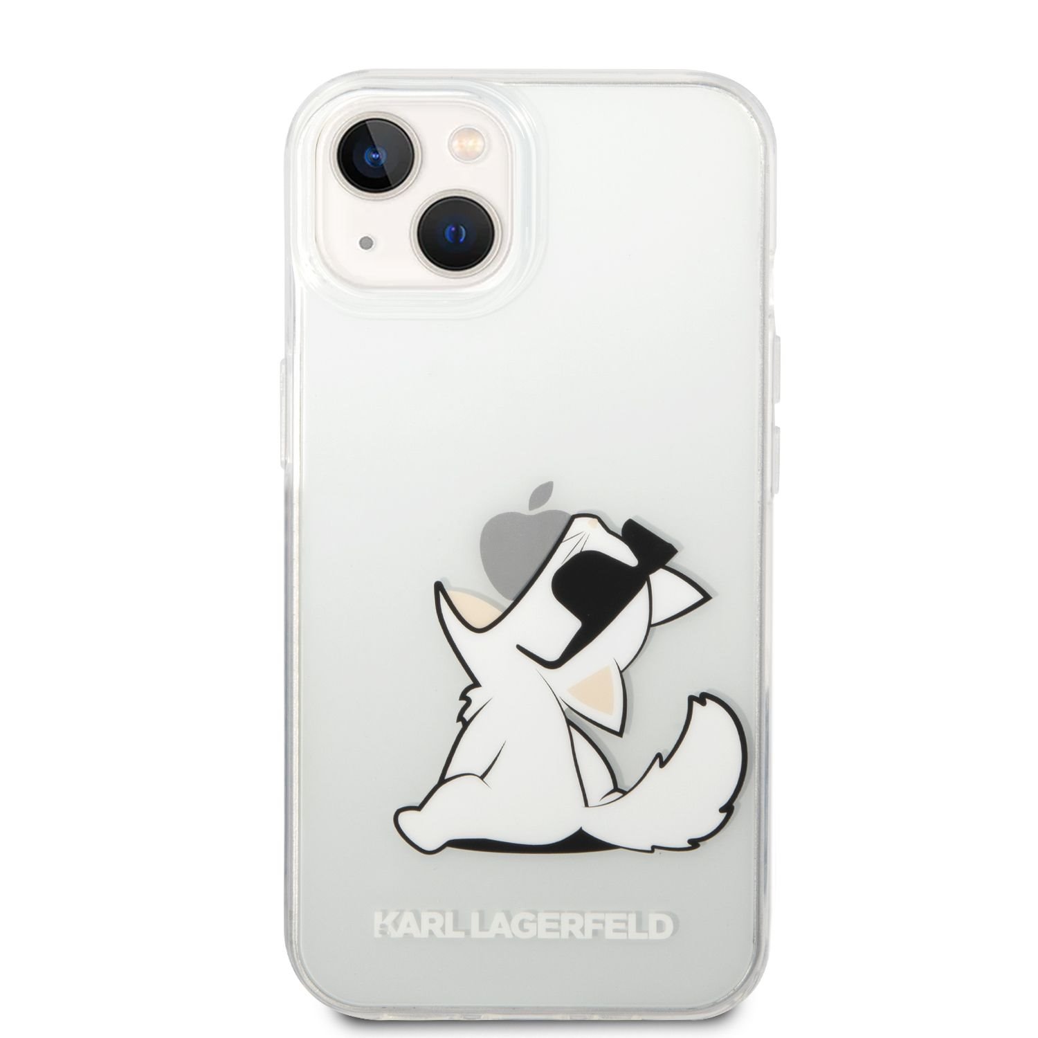 Ochranný kryt pro iPhone 14 PLUS - Karl Lagerfeld, Choupette Eat Transparent