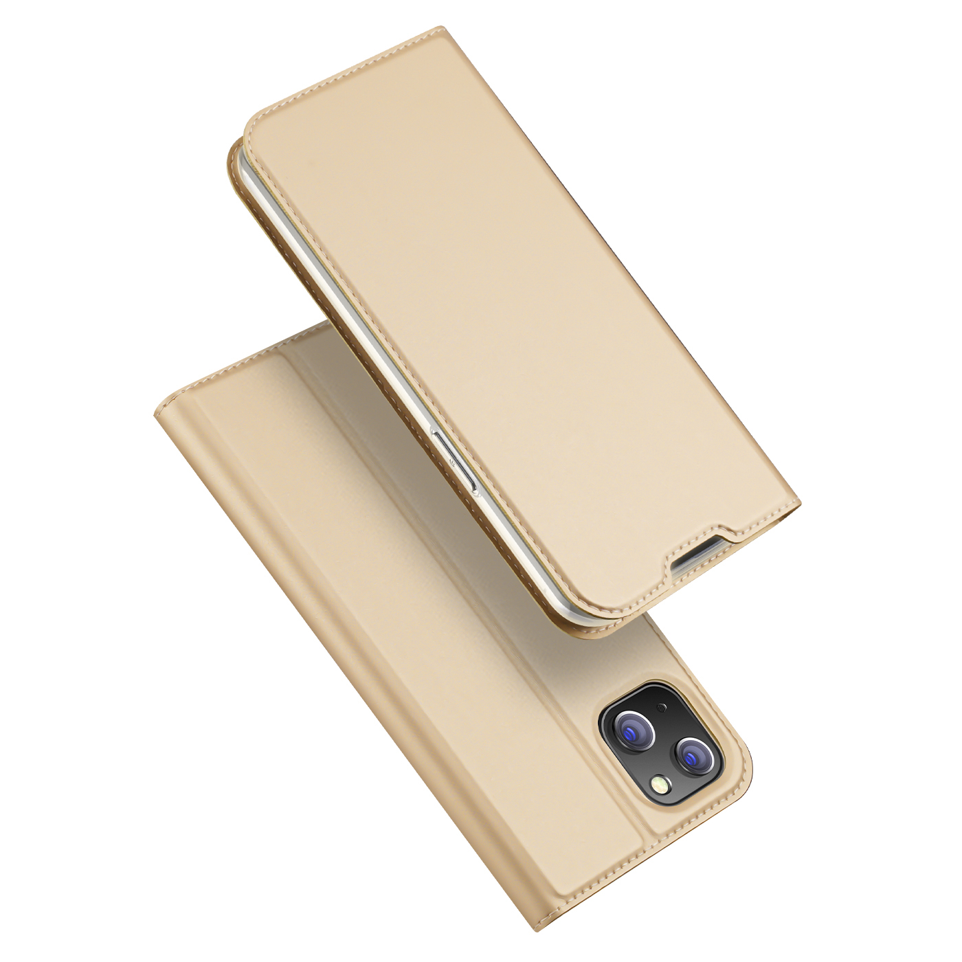 Knížkové pouzdro pro iPhone 14 PLUS - DuxDucis, SkinPro Gold