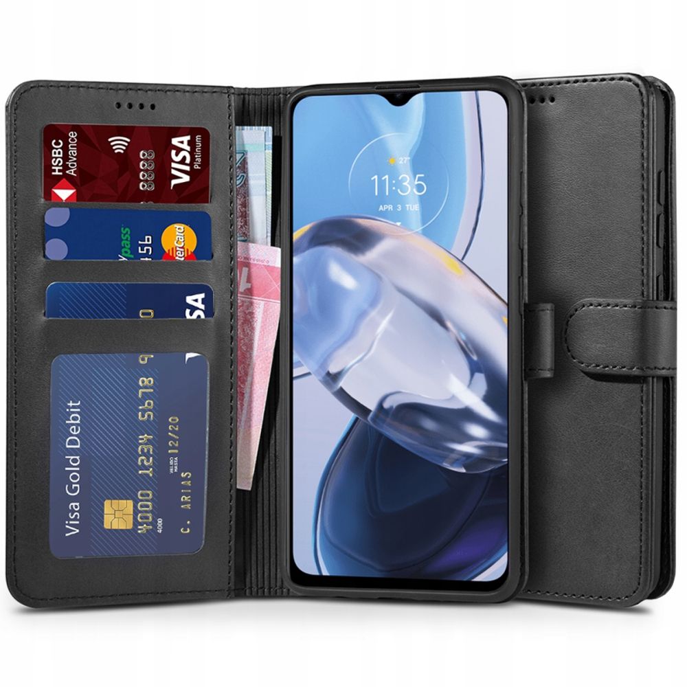 Ochranné pouzdro pro Motorola Moto E22 / E22i - Tech-Protect, Wallet Black