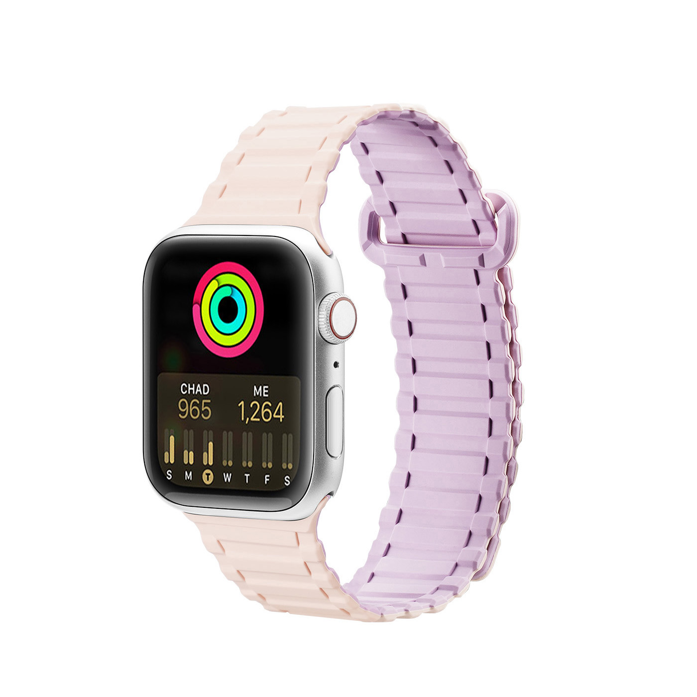 Řemínek pro Apple Watch 42mm / 44mm / 45mm / 49mm - DuxDucis, Armor Pink/Purple