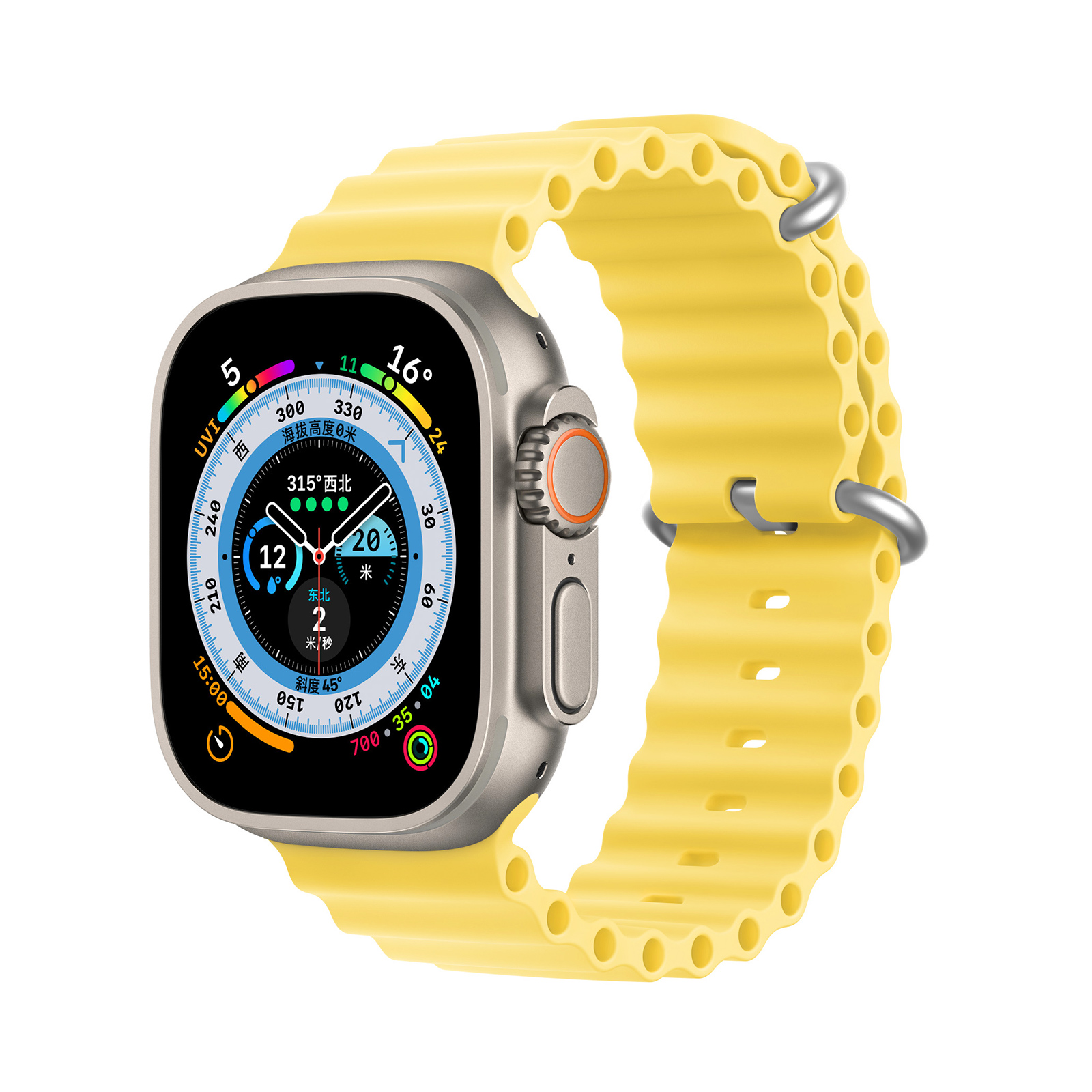 Řemínek pro Apple Watch 38mm / 40mm / 41mm - DuxDucis, OceanWave Yellow