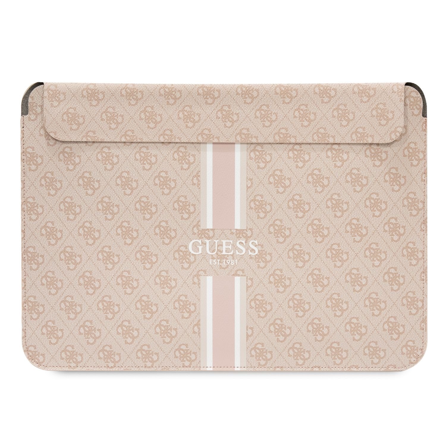 Pouzdro na notebook - Guess, 13-14 4G Printed Stripes Pink