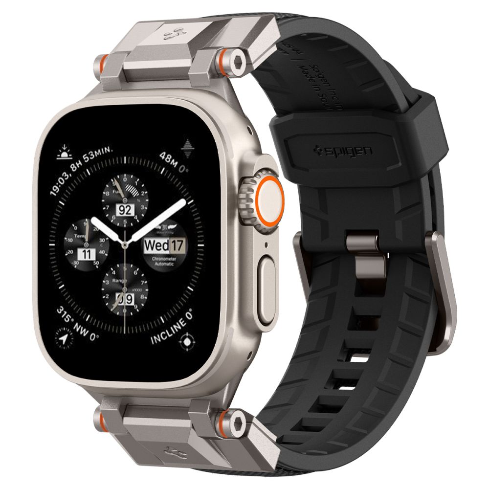 Řemínek pro Apple Watch 42mm / 44mm / 45mm / 49mm - Spigen, Durapro Armor Black