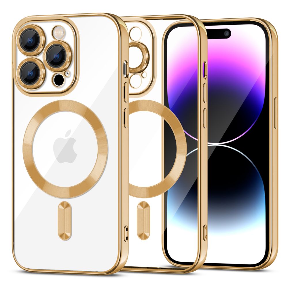 Ochranný kryt na iPhone 15 Pro - Tech-Protect, Magshine MagSafe Gold