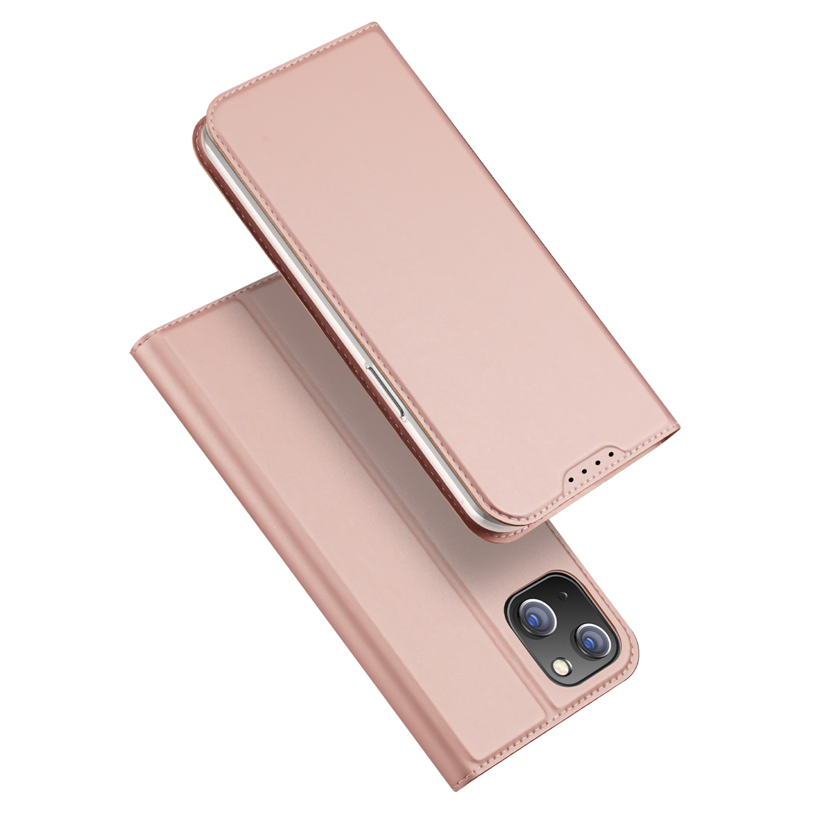 Knížkové pouzdro na iPhone 15 PLUS - DuxDucis, SkinPro Rose