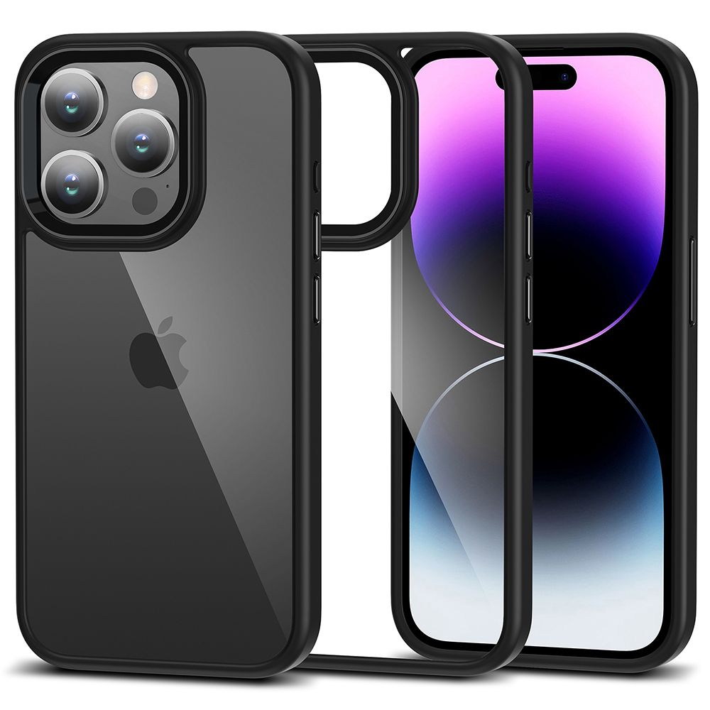 Ochranný kryt na iPhone 15 Pro - Tech-Protect, Magmat Black/Clear