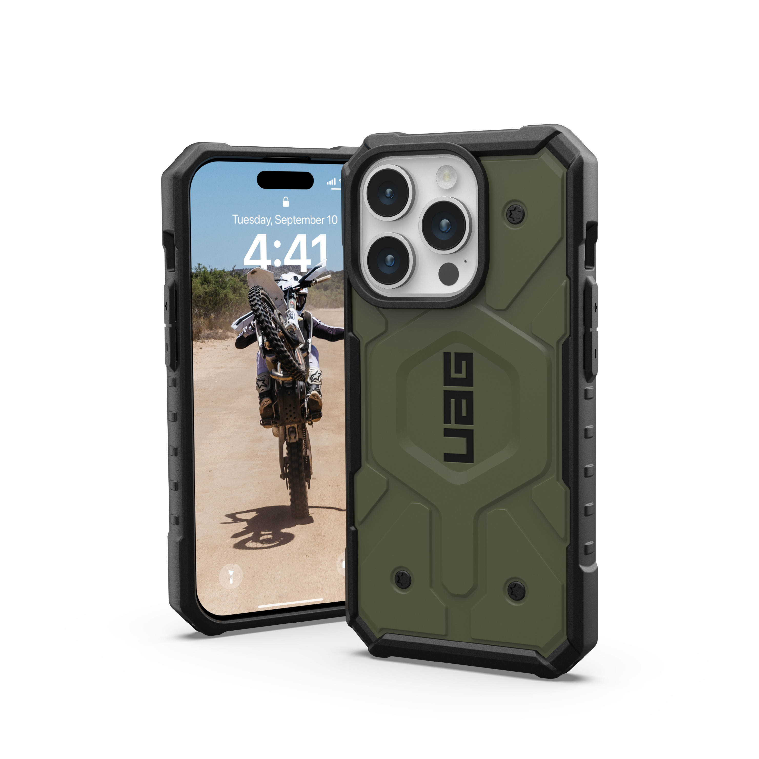 Ochranný kryt na iPhone 15 Pro - UAG, Pathfinder MagSafe Olive Drap