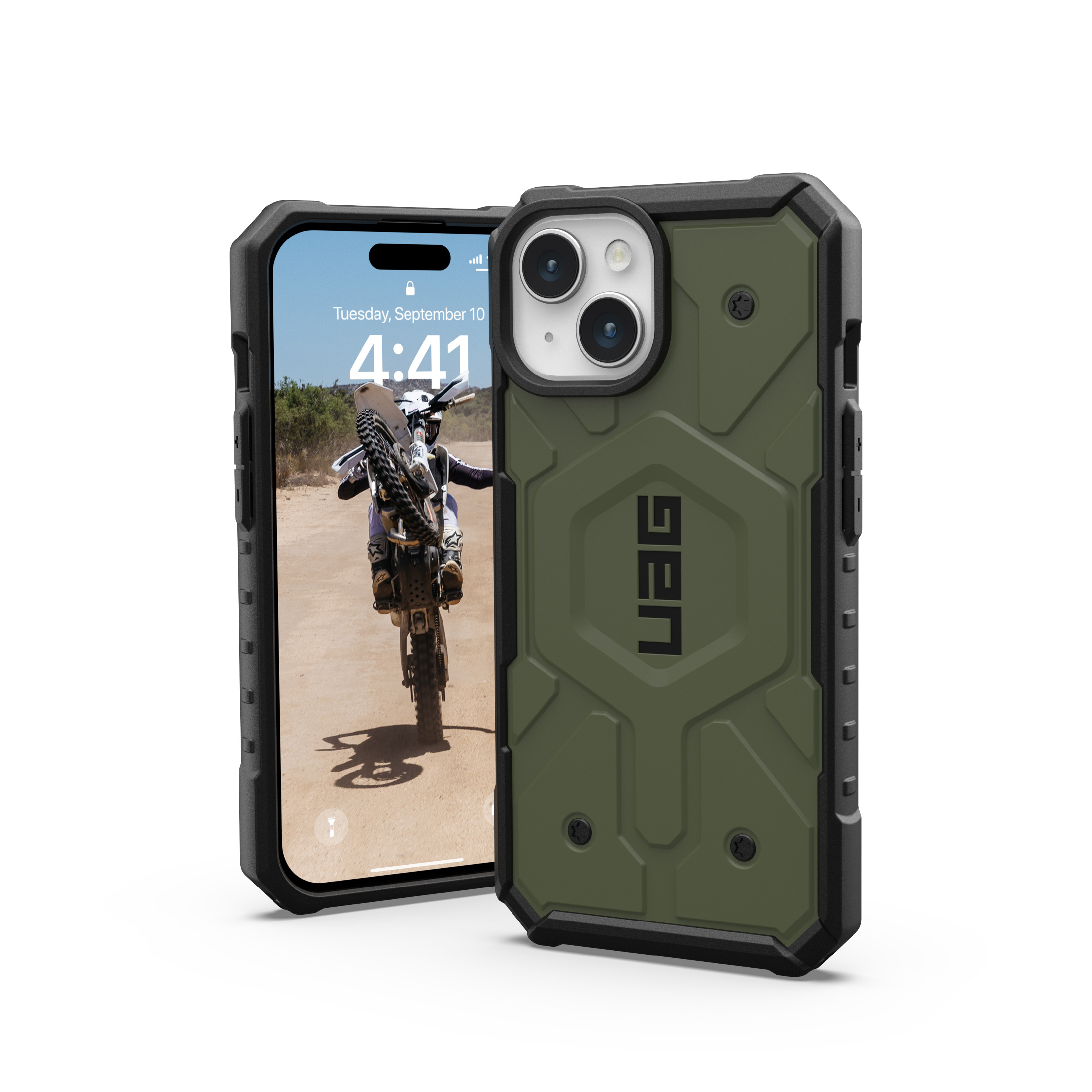 Ochranný kryt na iPhone 15 - UAG, Pathfinder MagSafe Olive Drap