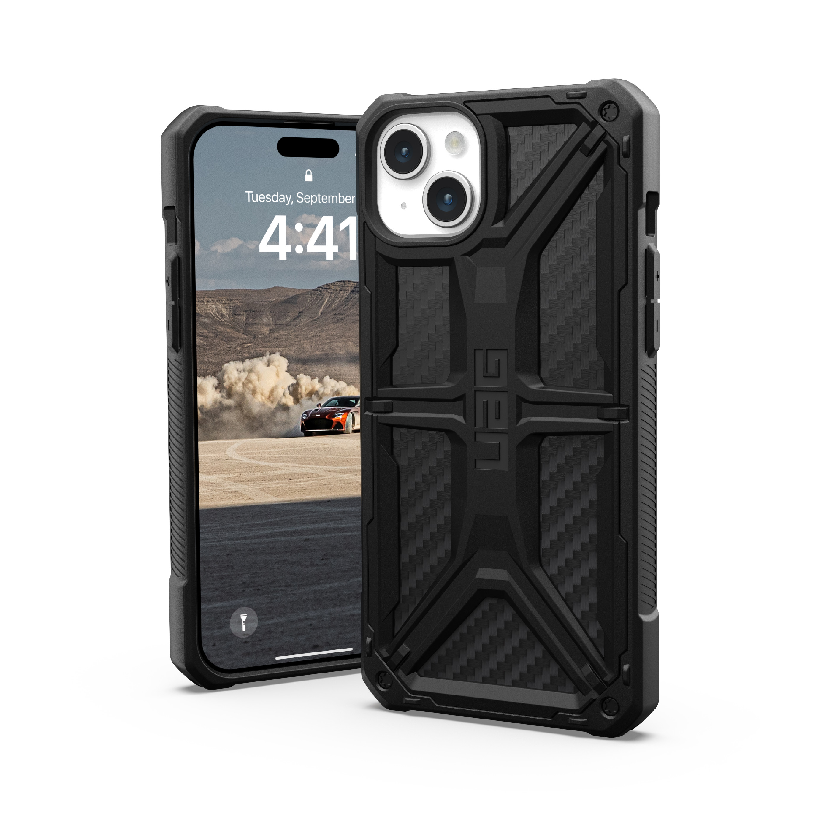 Ochranný kryt na iPhone 15 PLUS - UAG, Monarch Carbon Fiber