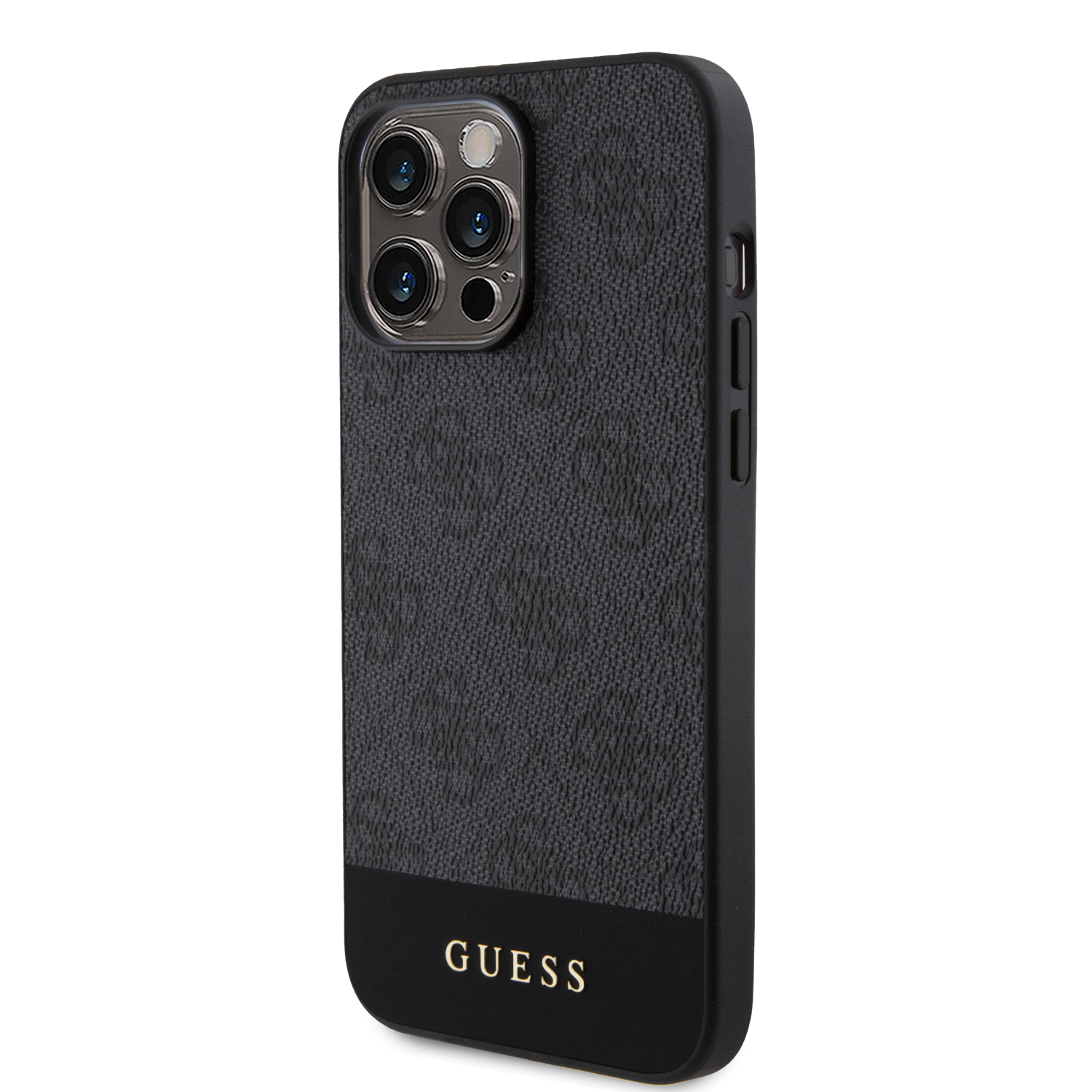 Ochranný kryt na iPhone 15 Pro MAX - Guess, 4G Stripe MagSafe Black