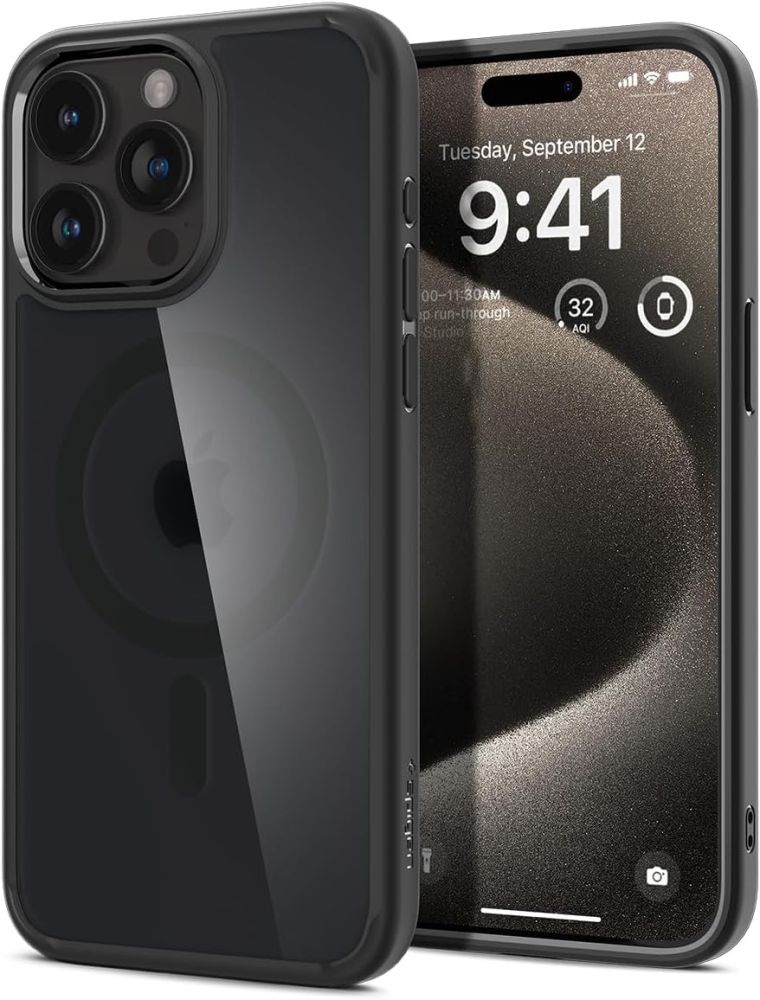 Ochranný kryt na iPhone 15 Pro MAX - Spigen, Ultra Hybrid MagSafe Frost Black