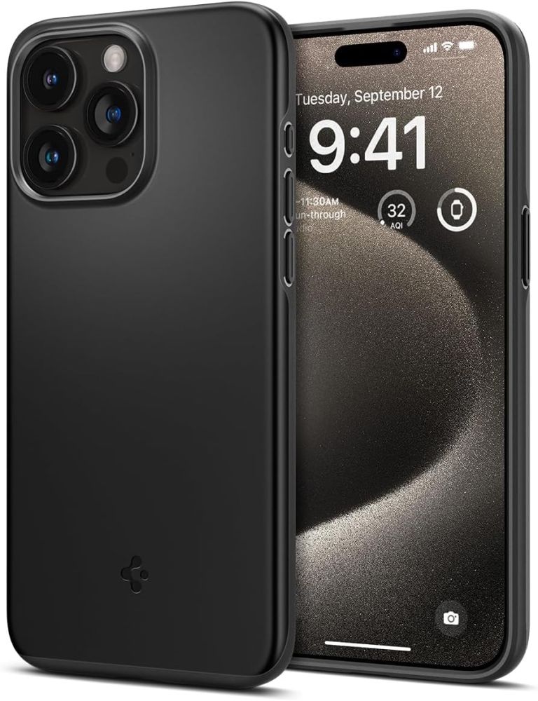 Ochranný kryt na iPhone 15 Pro MAX - Spigen, Thin Fit Black