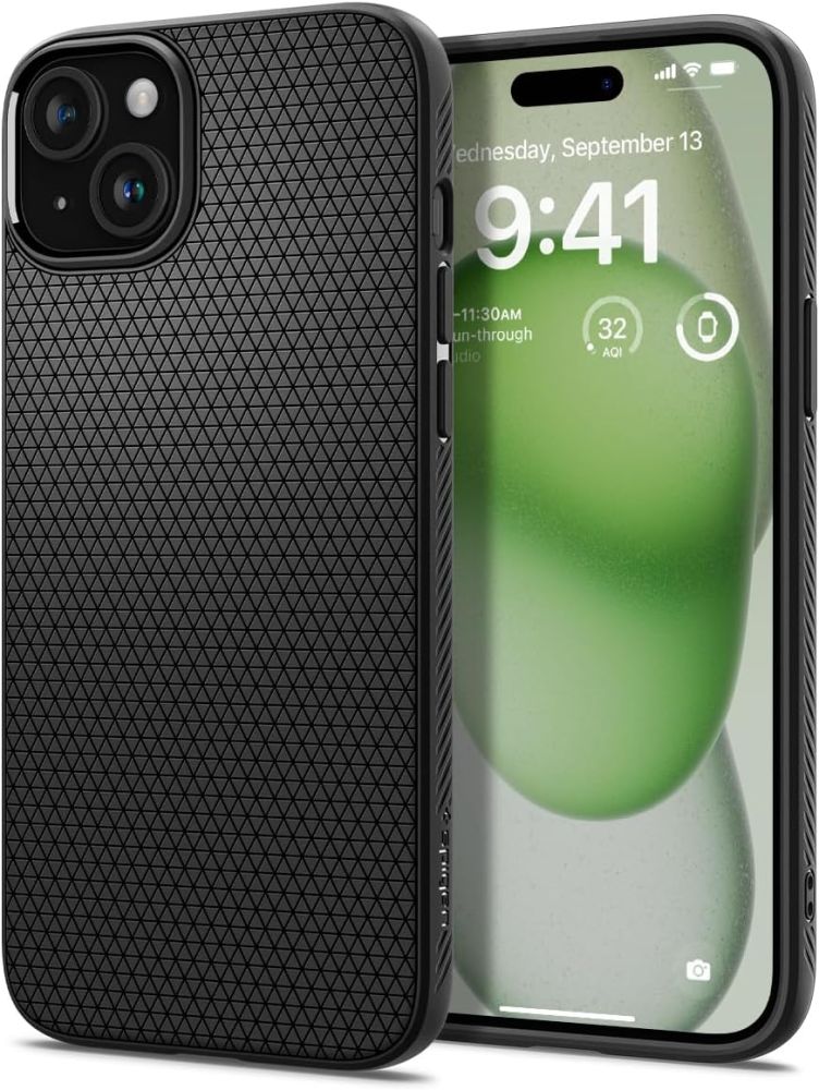 Ochranný kryt na iPhone 15 PLUS - Spigen, Liquid Air Black