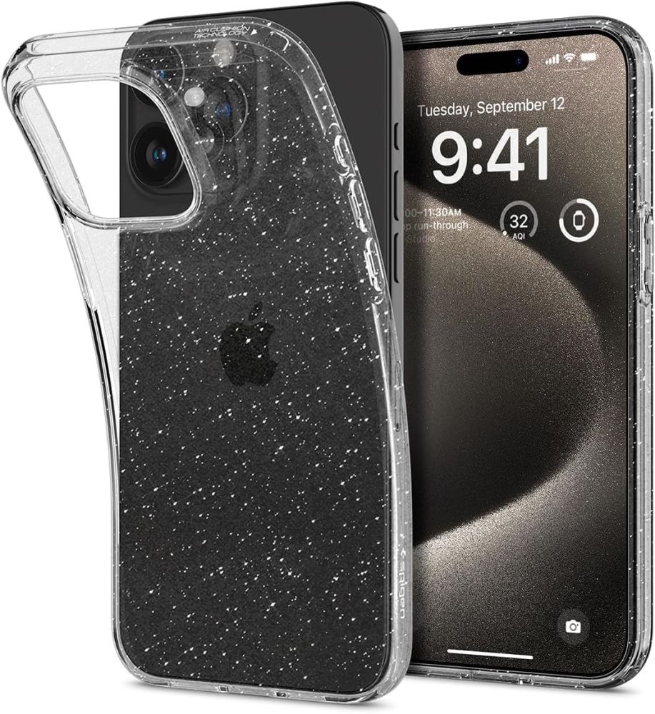 Ochranný kryt na iPhone 15 Pro MAX - Spigen, Liquid Crystal Glitter Crystal
