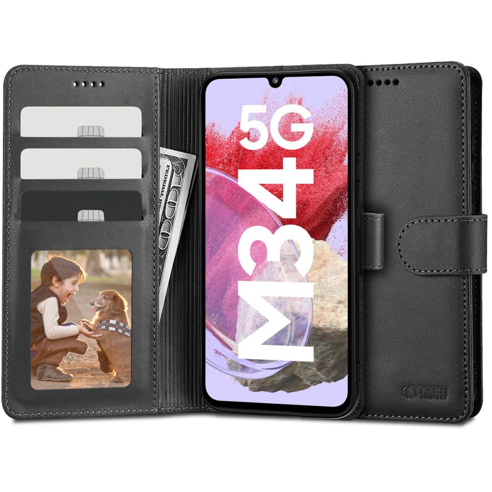 Tech-Protect Wallet pro Samsung Galaxy M21 černá