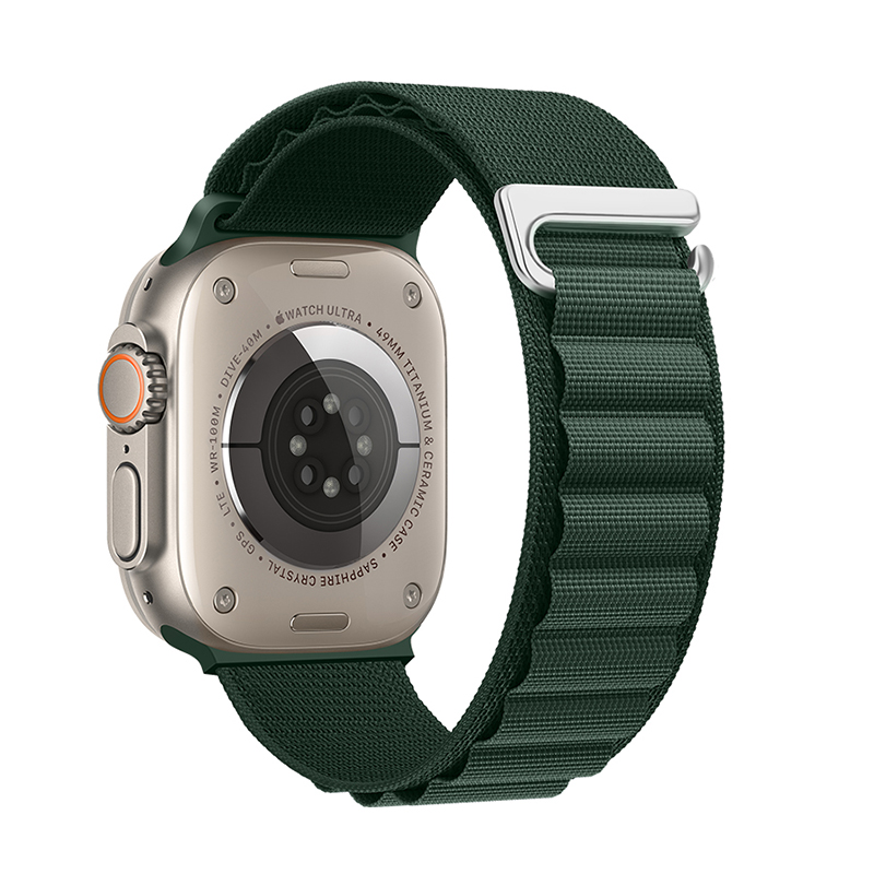 Řemínek pro Apple Watch 42mm / 44mm / 45mm / 49mm - Hoco, WA20 Climbing Dark Olive Green