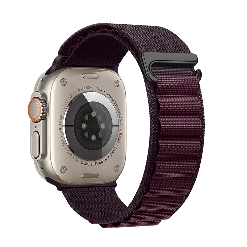Řemínek pro Apple Watch 42mm / 44mm / 45mm / 49mm - Hoco, WA20 Climbing Purple Cherry