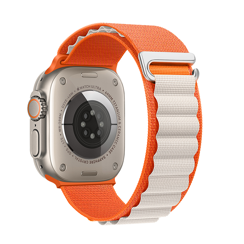 Řemínek pro Apple Watch 42mm / 44mm / 45mm / 49mm - Hoco, WA20 Climbing Orange Starlight