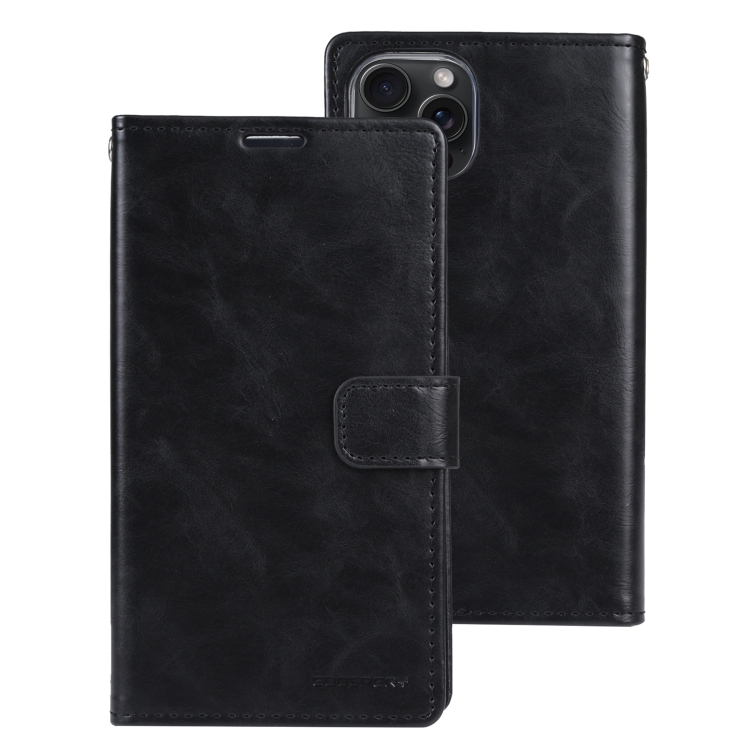 Ochranné pouzdro na iPhone 15 Pro MAX - Mercury, Bluemoon Diary Black