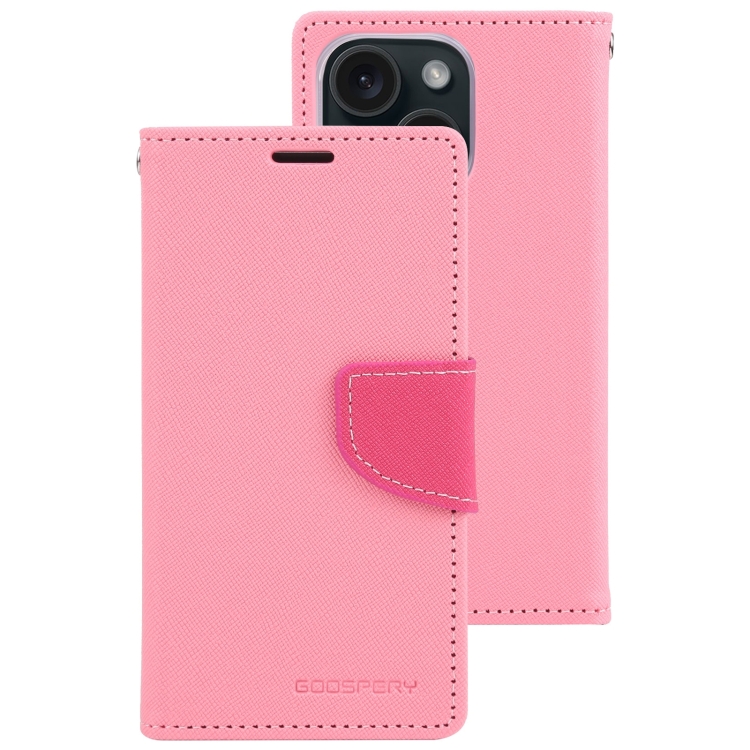 Pouzdro na iPhone 15 - Mercury, Fancy Diary Pink/HotPink