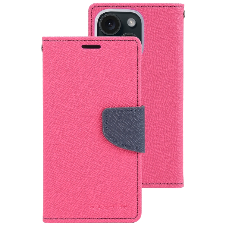 Pouzdro na iPhone 15 - Mercury, Fancy Diary HotPink/Navy