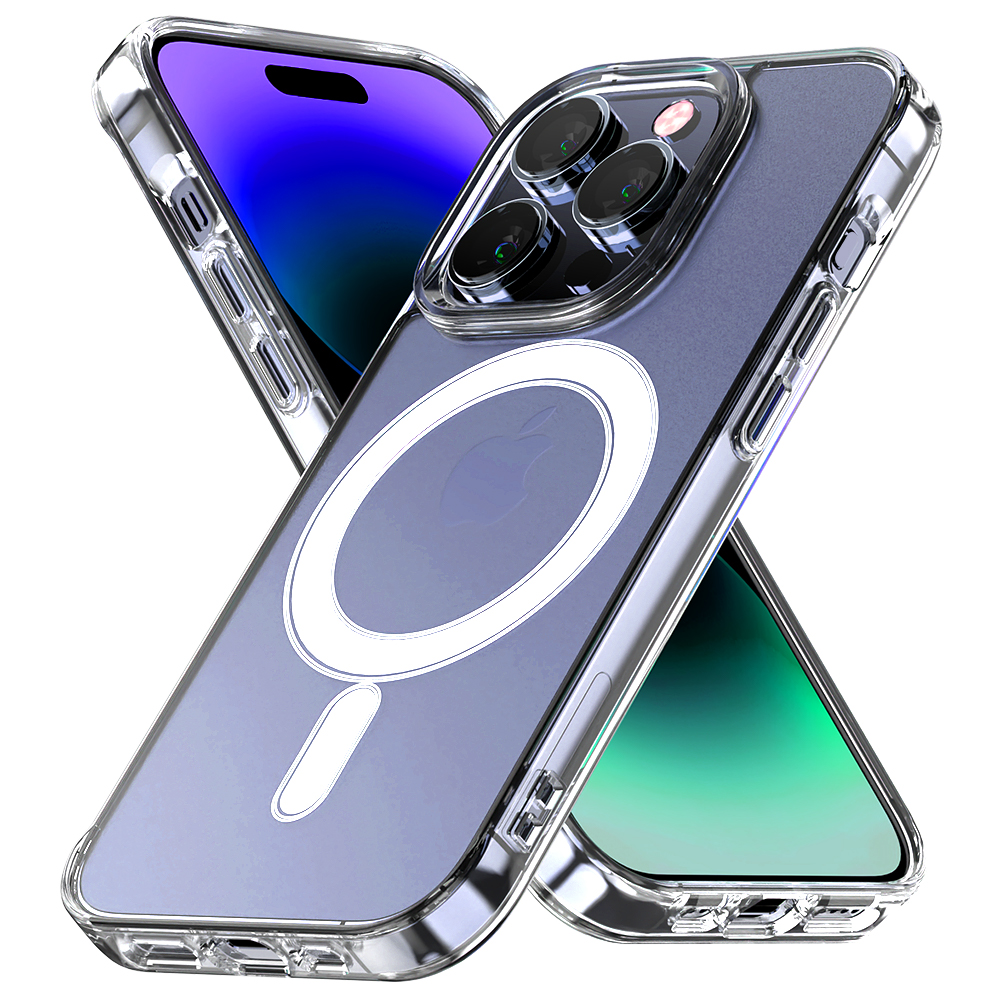 Ochranný kryt na iPhone 14 - Mercury, JelHard MagSafe Transparent
