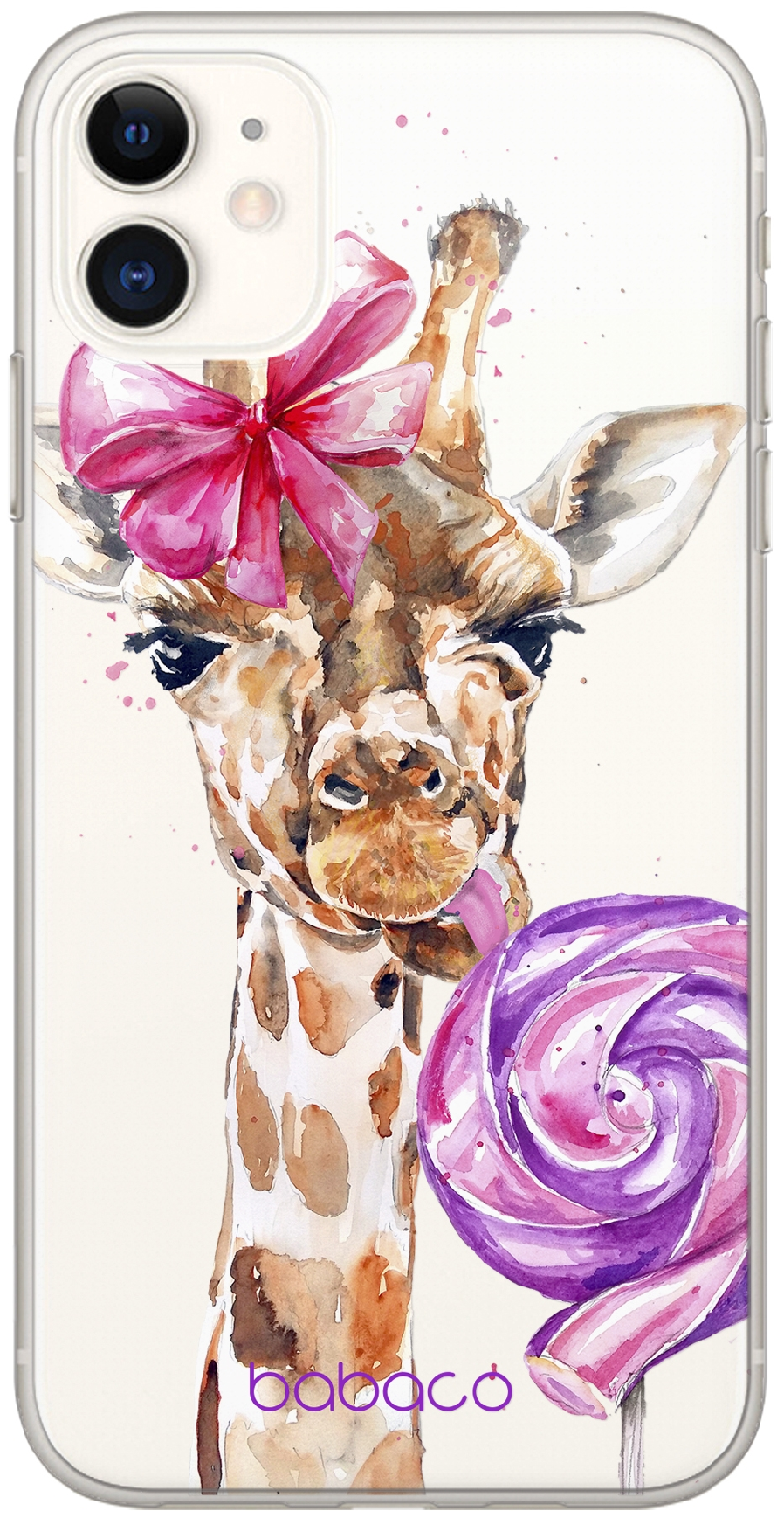 Ochranný kryt pro iPhone XR - Babaco, Giraffe 001