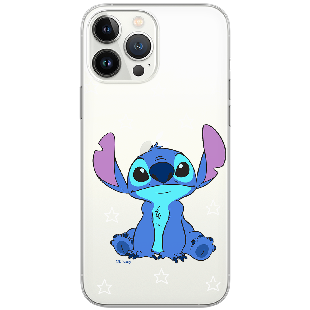 Ochranný kryt na iPhone 15 - Disney, Stitch 006 Transparent
